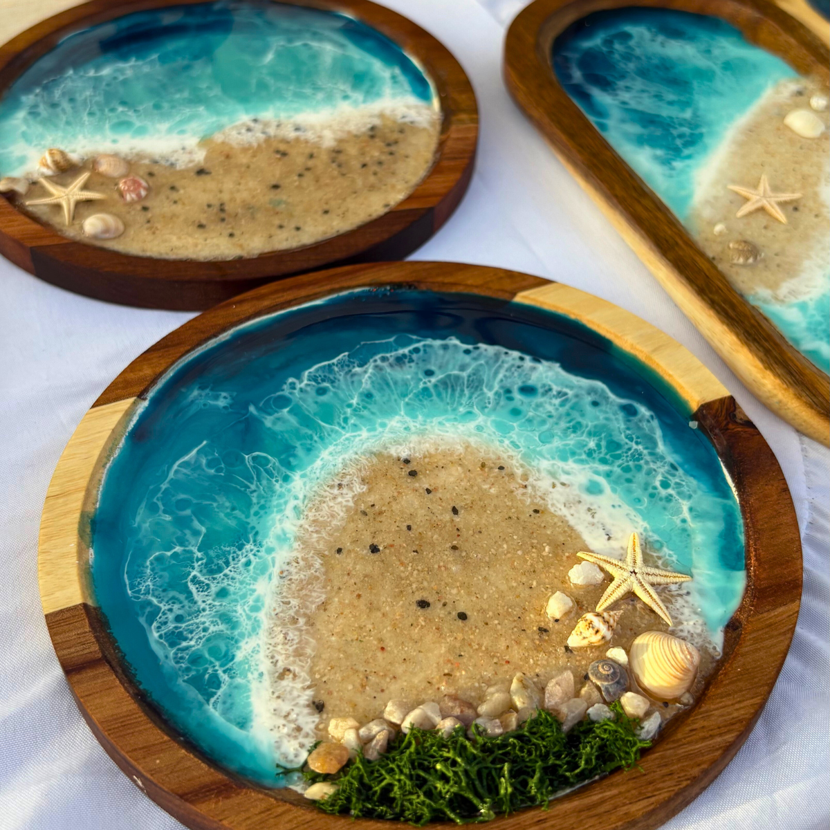 Mini bandeja ocean art redonda