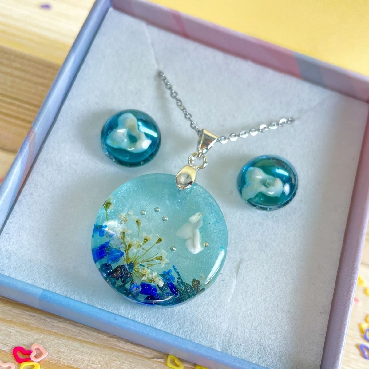 Colgante y pendientes personalizado dientes de perrito