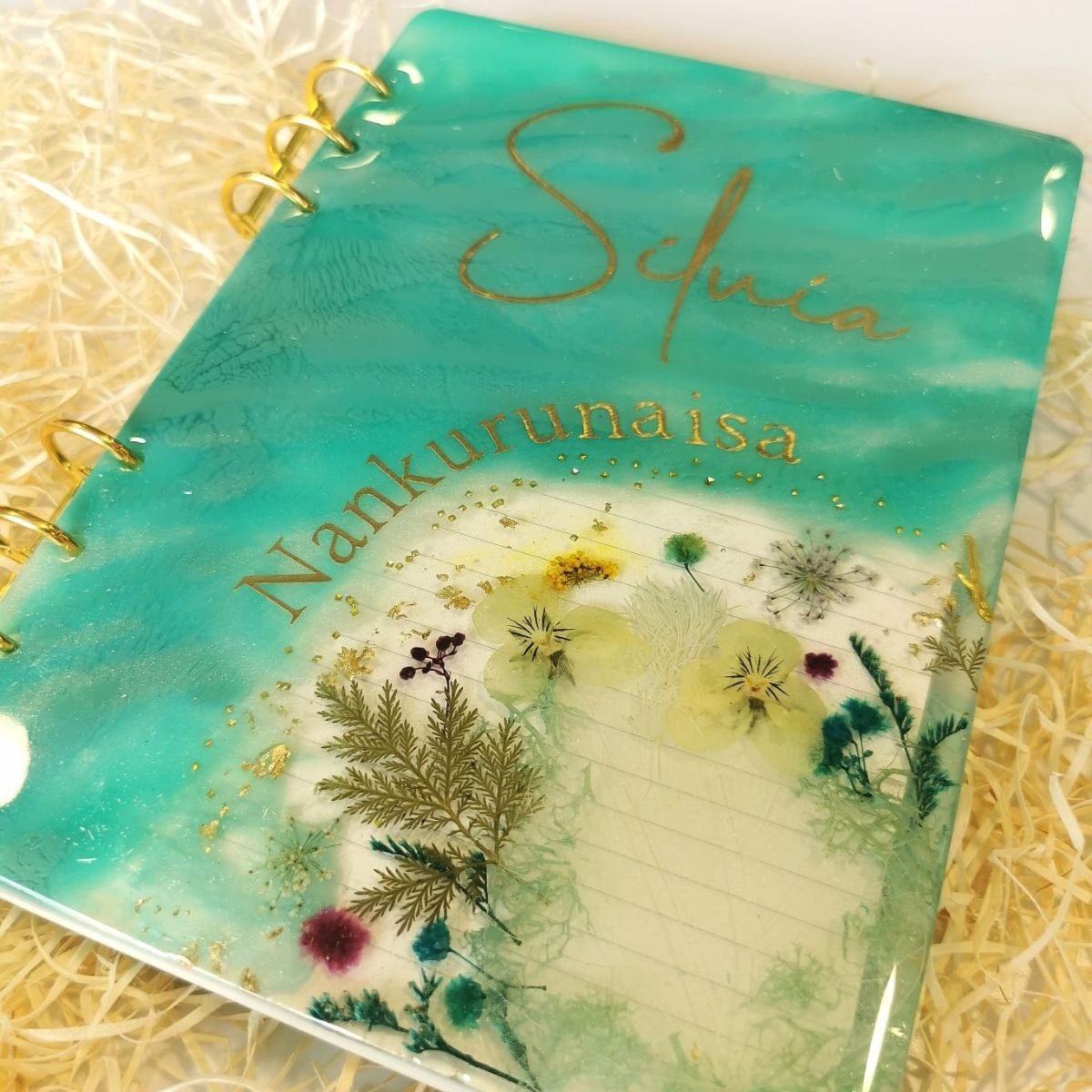 Libreta personalizado flores y frase