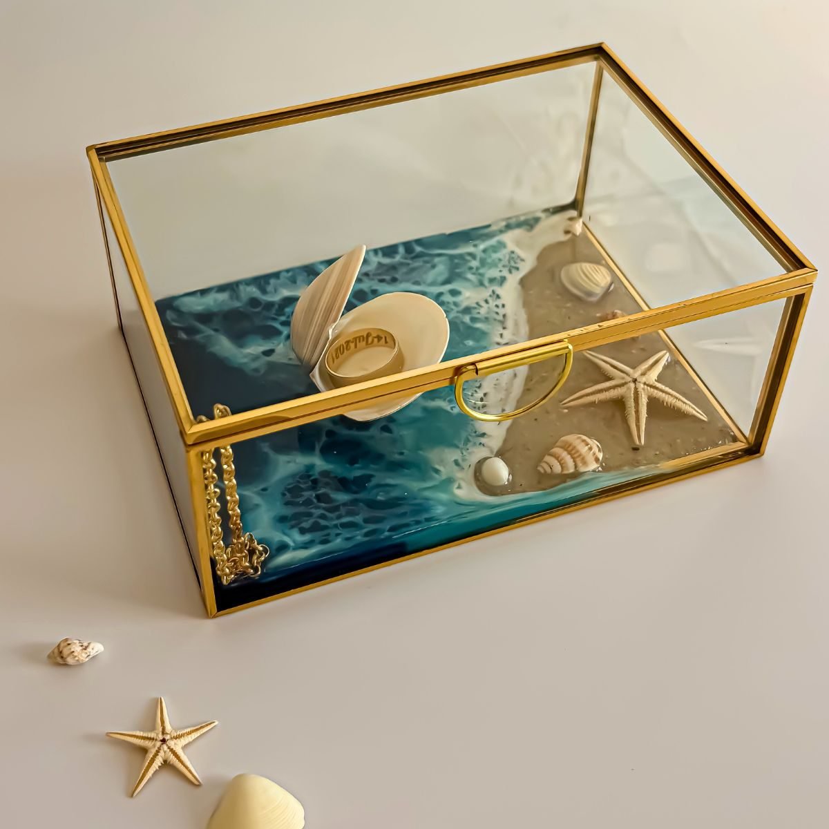 Joyero de alianza de boda personalizado