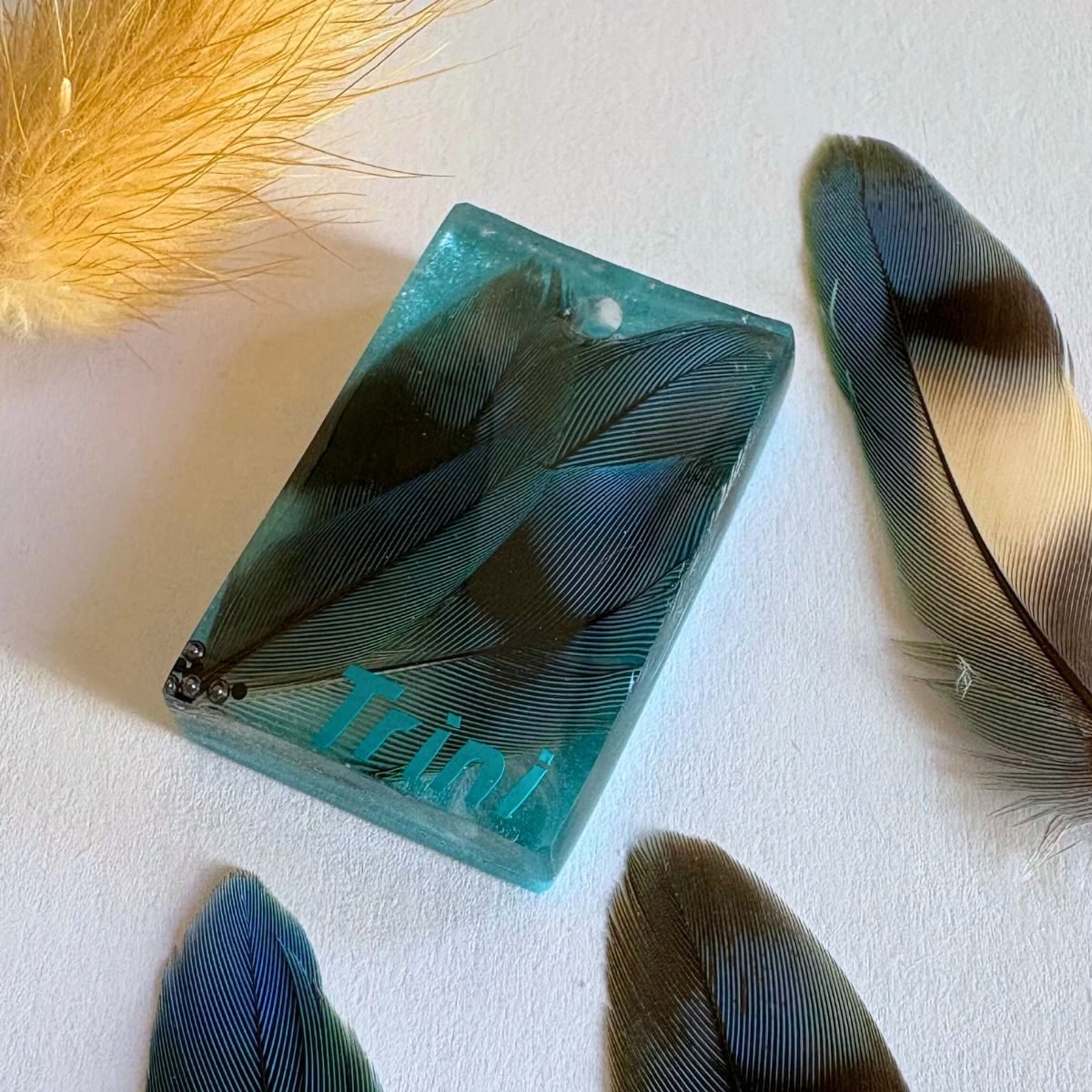 Encapsulado personalizado de plumas de ave